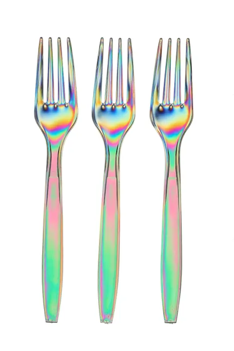 Framed Print : Stress in plastic forks Framed Print : Stress in plastic forks