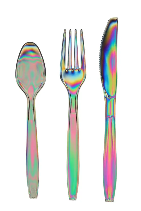 Framed Print : Stress in plastic utensils