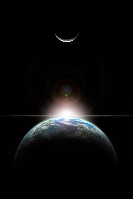 Framed Print : Sun Rise in Space Framed Print : Sun Rise in Space