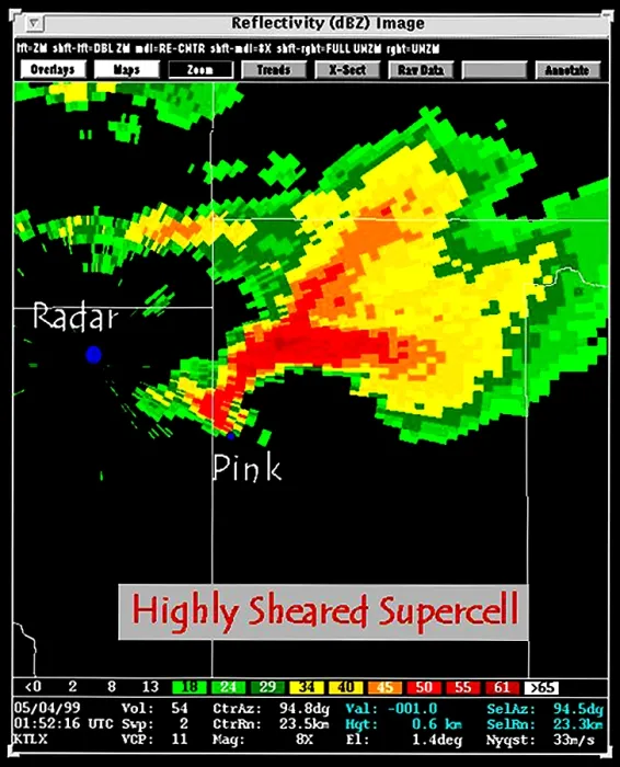 Framed Print : Supercell with Hook Echo, Radar Framed Print : Supercell with Hook Echo, Radar