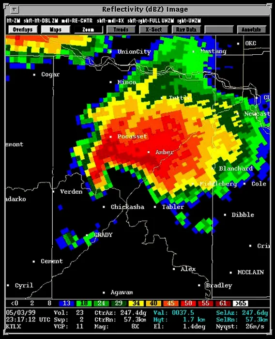 Framed Print : Supercell with Hook Echo, Radar Framed Print : Supercell with Hook Echo, Radar