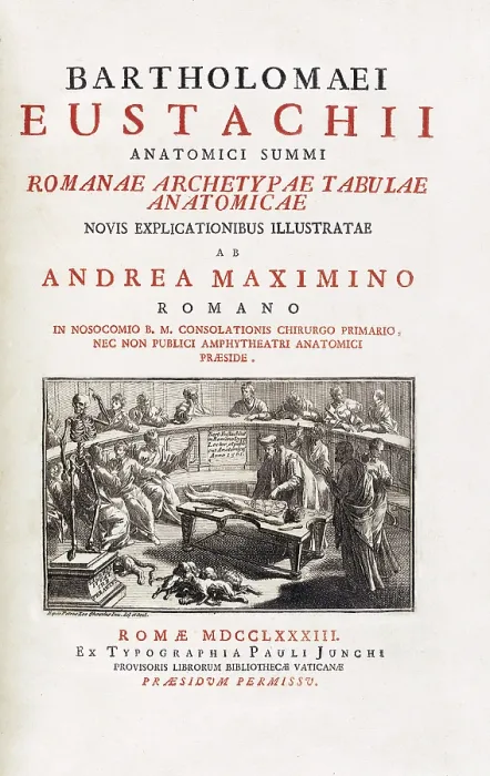 Framed Print : Tabulae anatomicae, Title Page, Eustachi, 1783