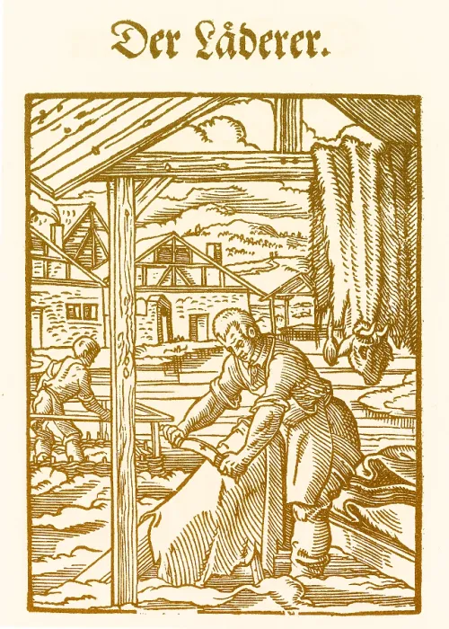 Framed Print : Tanner, Medieval Tradesman Framed Print : Tanner, Medieval Tradesman