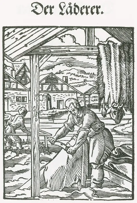 Framed Print : Tanner, Medieval Tradesman