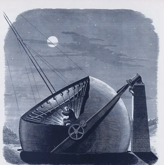 Framed Print : Telescope designed by Daniel C. Chapman