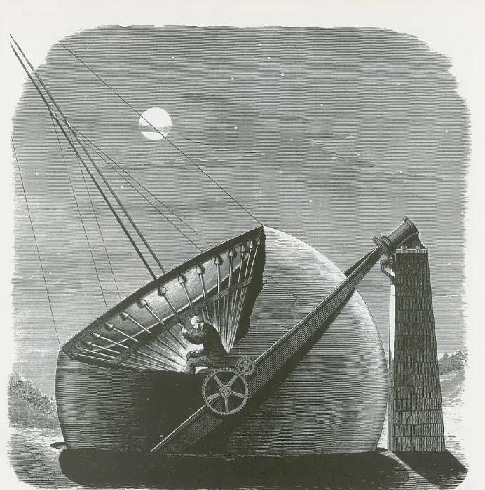 Framed Print : Telescope designed by Daniel C. Chapman