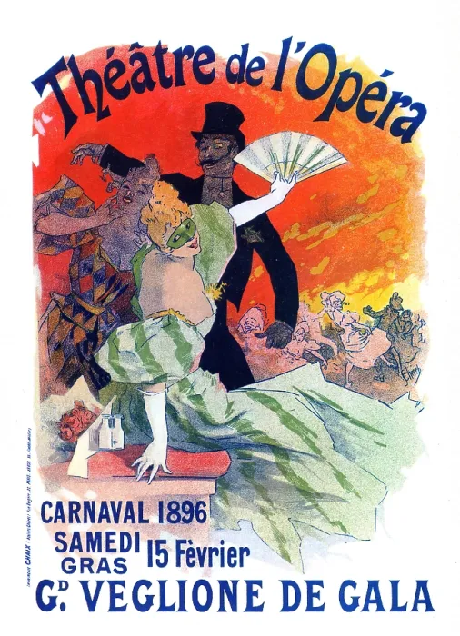 Framed Print : Theatre de l'Opera Poster, Jules Cheret, 1896