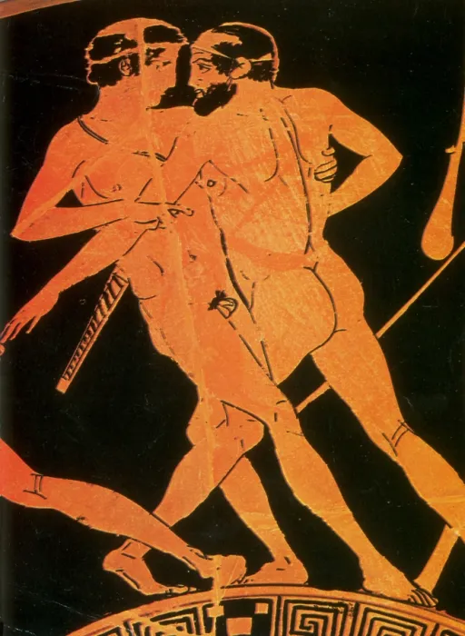 Framed Print : Theseus Slays Periphetes, Red-Figure Pottery Framed Print : Theseus Slays Periphetes, Red-Figure Pottery