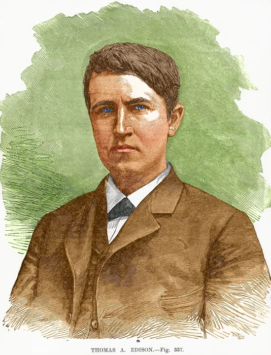 Framed Print : Thomas Edison, American Inventor