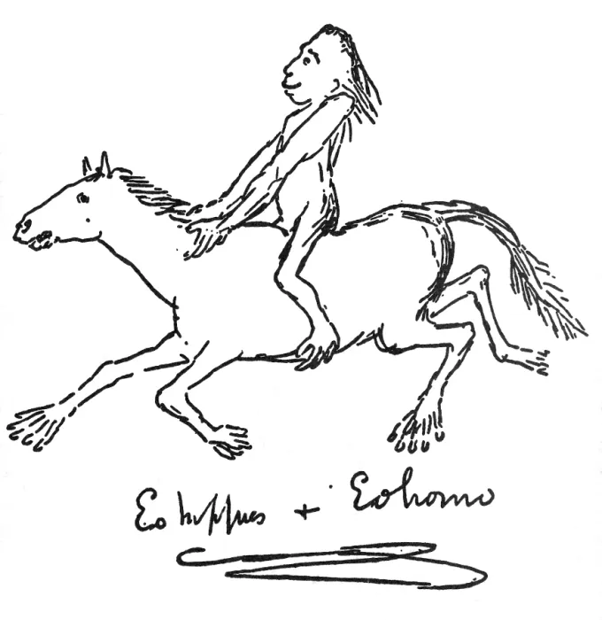 Framed Print : Thomas Huxley, Prehistoric Man on a Horse Framed Print : Thomas Huxley, Prehistoric Man on a Horse