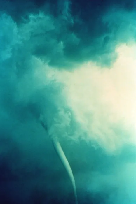 Framed Print : Tornado. A tornado is a violent, dangerous, rotating column of air that