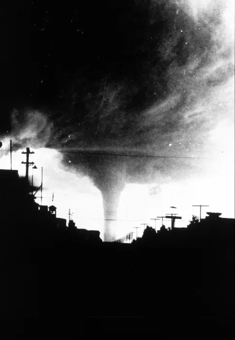 Framed Print : Tornado approaching Vulcan, Alberta, Canada July 8, 1927
