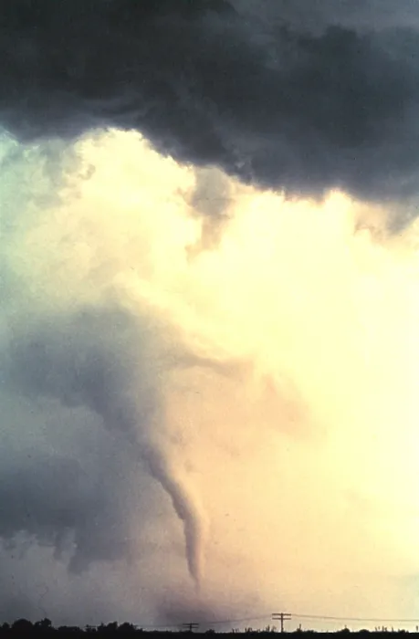 Framed Print : Tornado. A tornado is a violent, dangerous, rotating column of air that