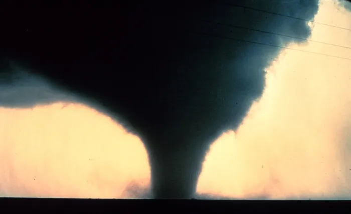 Framed Print : Tornado. A tornado is a violent, dangerous, rotating column of air that
