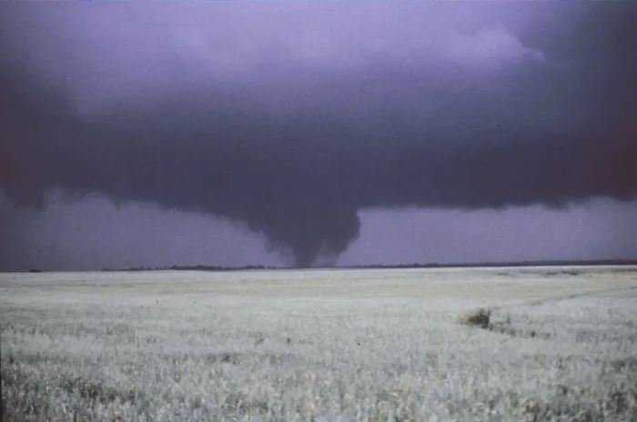 Framed Print : Tornado. A tornado is a violent, dangerous, rotating column of air that