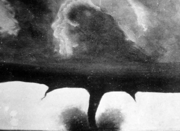 Framed Print : Tornado, Oldest Known Photograph, 1884 Framed Print : Tornado, Oldest Known Photograph, 1884