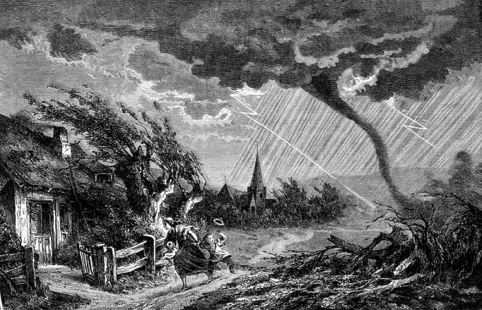 Framed Print : Tornado, Scattering Terror and Desolation, 1873 Framed Print : Tornado, Scattering Terror and Desolation, 1873