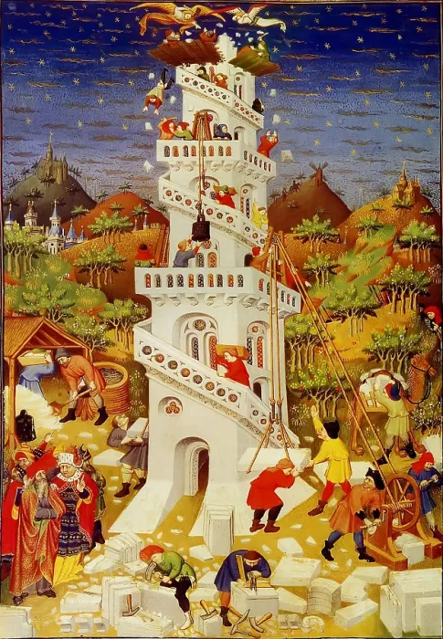Framed Print : Tower of Babel, 15th Century Framed Print : Tower of Babel, 15th Century