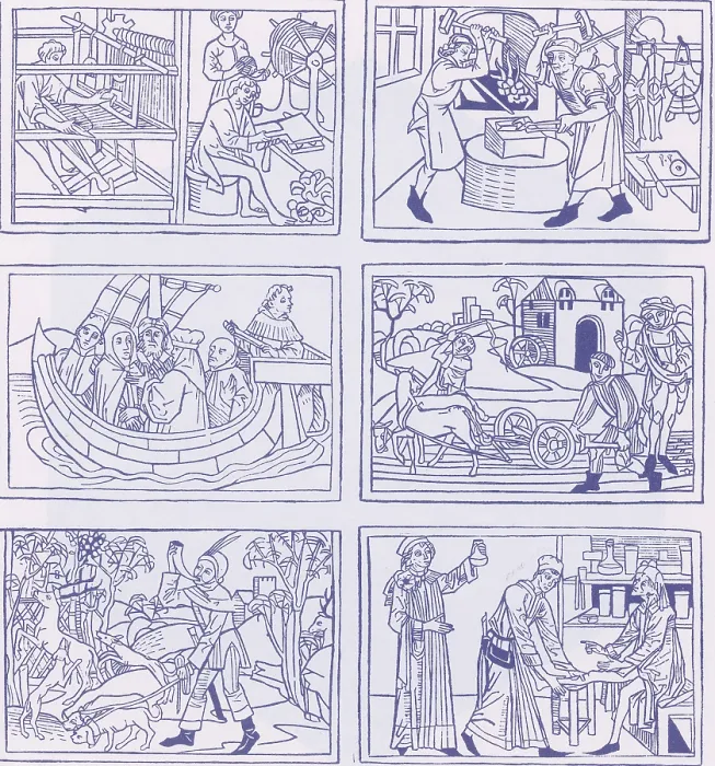Framed Print : Trades, 1475 Framed Print : Trades, 1475