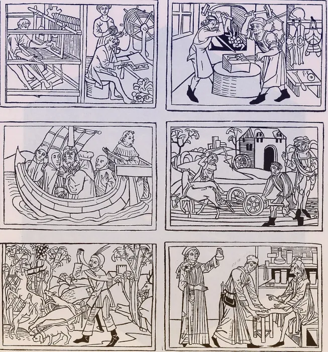 Framed Print : Trades, 1475 Framed Print : Trades, 1475