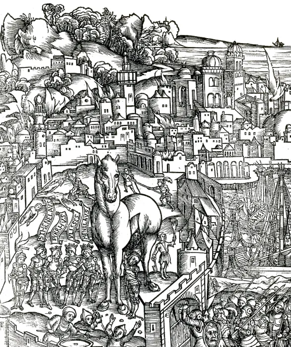 Framed Print : Trojan War, Trojan Horse