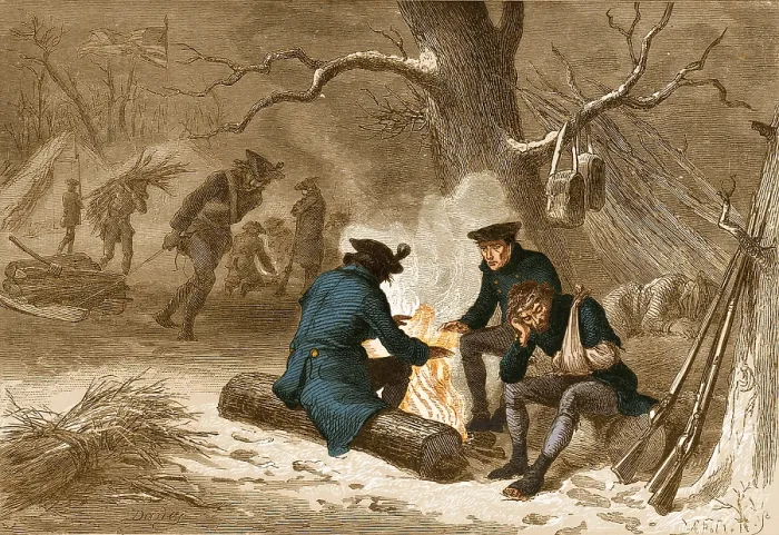 Framed Print : Troops at Valley Forge, 1777-78