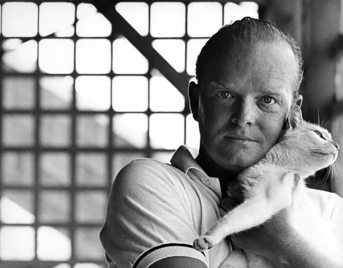 Framed Print : Truman Capote and his Cat, 1963 Framed Print : Truman Capote and his Cat, 1963