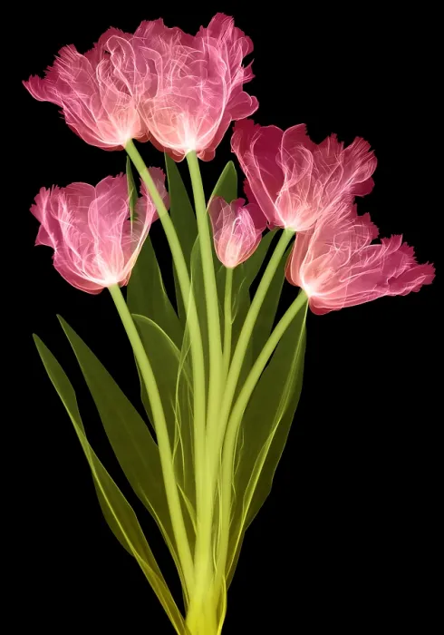 Framed Print : Tulips, X-ray