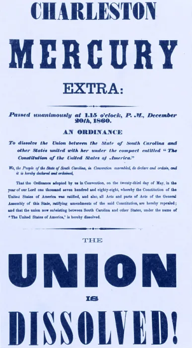 Framed Print : The Union Is Dissolved, 1860 Broadside Framed Print : The Union Is Dissolved, 1860 Broadside