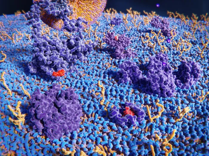 Framed Print : Upper cell membrane