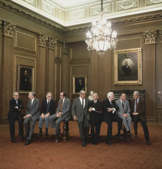 Framed Print : U.S. Supreme Court Justices, 1977