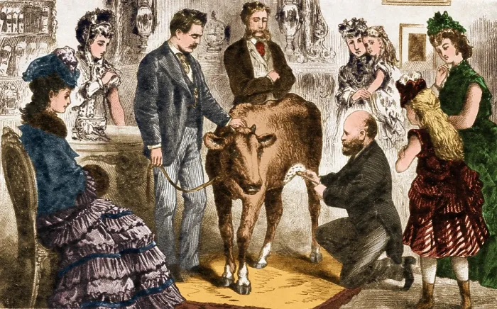 Framed Print : Vaccinating Against Smallpox with Cowpox Virus