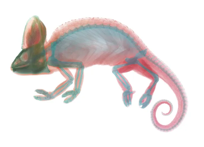 Framed Print : Veiled Chameleon X-Ray Framed Print : Veiled Chameleon X-Ray