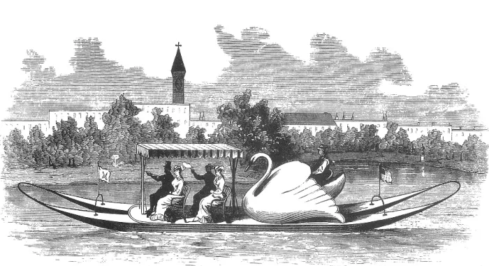 Framed Print : Velocipede Boat, 1881 Framed Print : Velocipede Boat, 1881