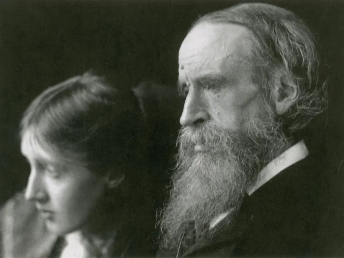 Framed Print : Virginia Woolf with her Father Framed Print : Virginia Woolf with her Father
