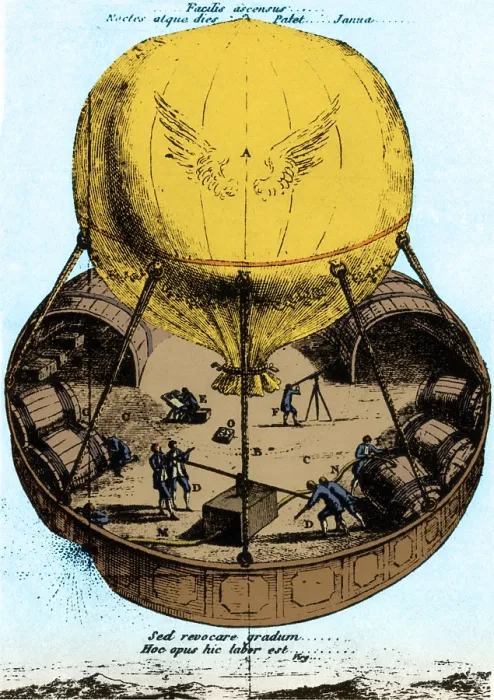 Framed Print : 'Voyage to Other Spheres', 1783 Framed Print : 'Voyage to Other Spheres', 1783