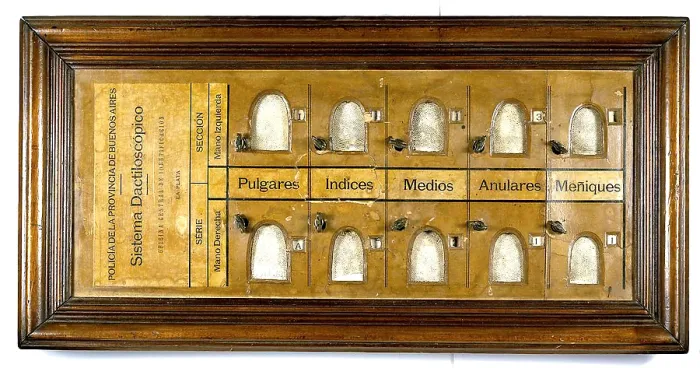 Framed Print : Vucetich's Dactilonomo, Fingerprint Classification Method Framed Print : Vucetich's Dactilonomo, Fingerprint Classification Method