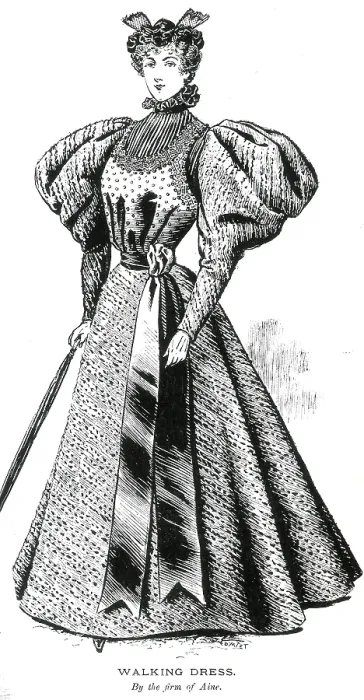 Framed Print : Walking Dress, 1890s Framed Print : Walking Dress, 1890s