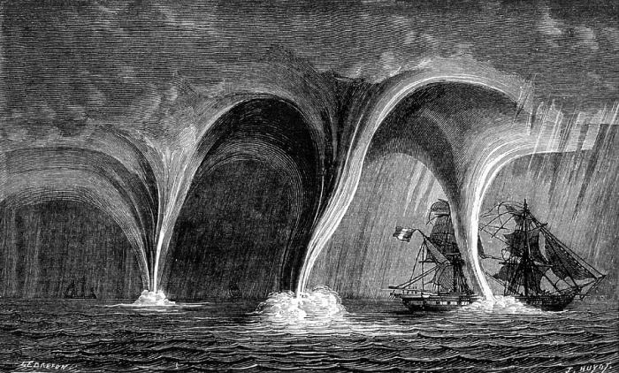 Framed Print : Waterspouts, 1869 Framed Print : Waterspouts, 1869