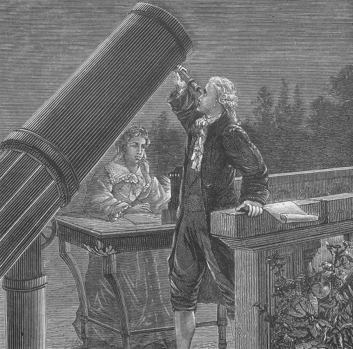 Framed Print : William and Caroline Herschel, German Astronomers Framed Print : William and Caroline Herschel, German Astronomers