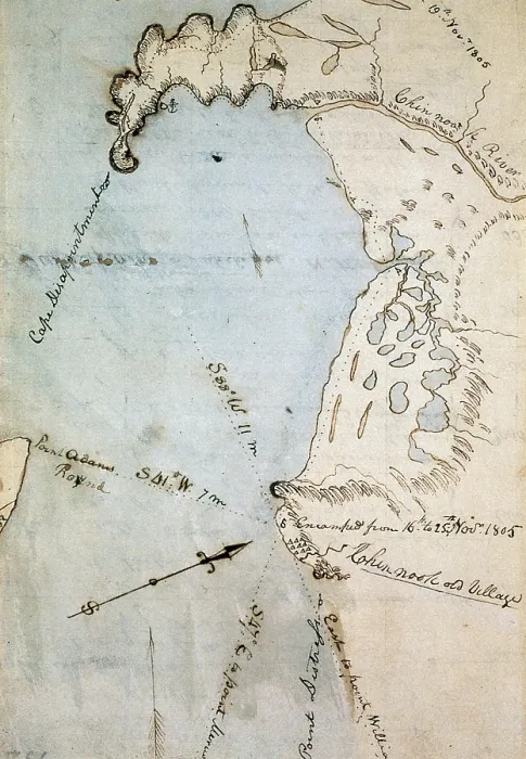 Framed Print : William Clark's Map of Gray's Bay, 1805 Framed Print : William Clark's Map of Gray's Bay, 1805