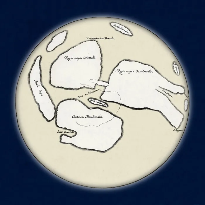 Framed Print : William Gilbert, Moon Map, 1603 Framed Print : William Gilbert, Moon Map, 1603