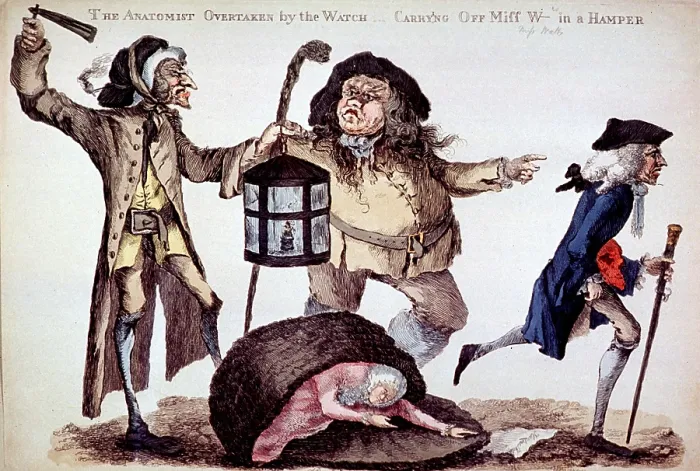 Framed Print : William Hunter, 'The Anatomist Overtaken by the Watch'