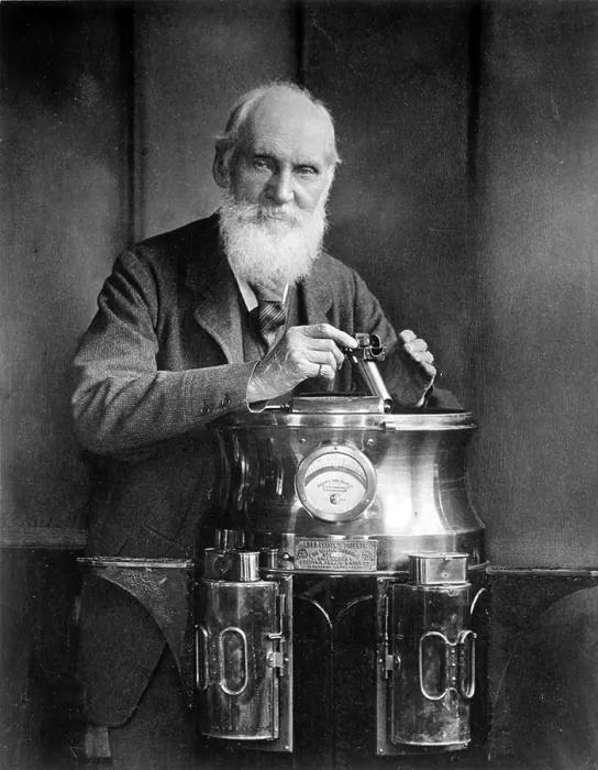 Framed Print : William Thomson, Lord Kelvin with His Compass Framed Print : William Thomson, Lord Kelvin with His Compass