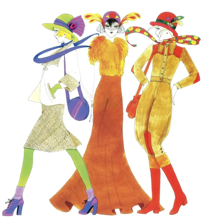 Framed Print : Women's Fashion, 1970