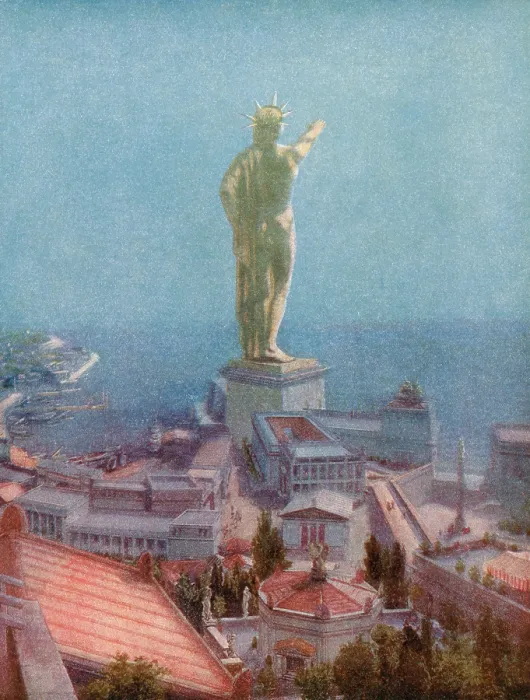 Framed Print : Wonders of the Ancient World, Colossus of Rhodes Framed Print : Wonders of the Ancient World, Colossus of Rhodes