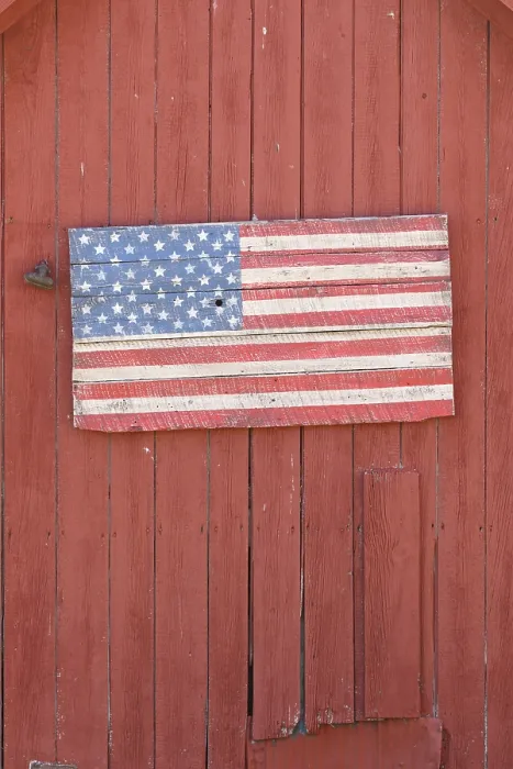 Framed Print : Wood shed flag Vermont Framed Print : Wood shed flag Vermont