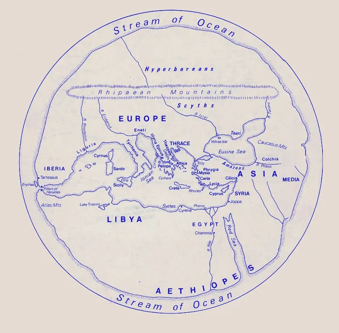 Framed Print : The world as seen by the ancients