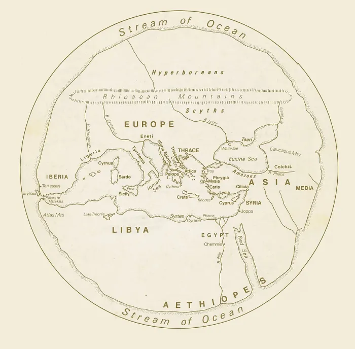 Framed Print : The world as seen by the ancients