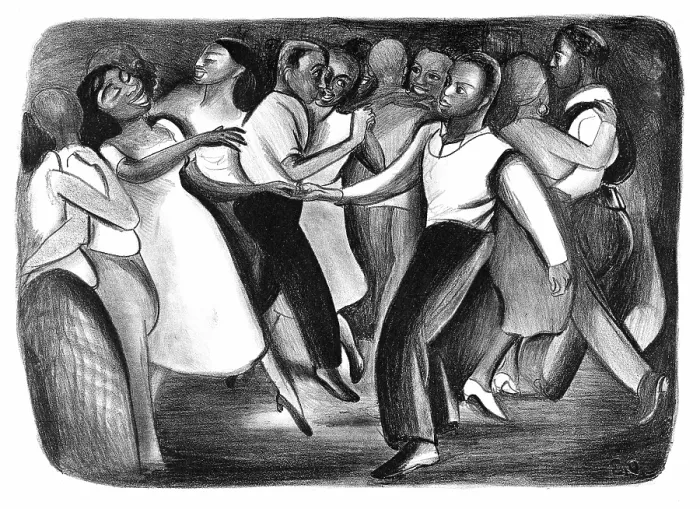 Framed Print : WPA Art, Harlem Street Dance Framed Print : WPA Art, Harlem Street Dance